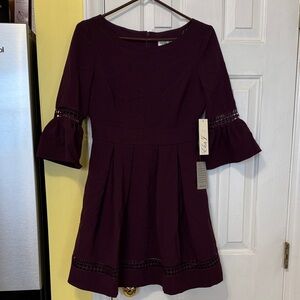 Nordstrom Plum Dress with Lace Detail